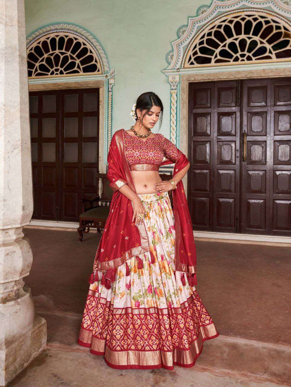 Tussar Silk Rin145 1222 Lehengas  Traditional Printed Lehengas