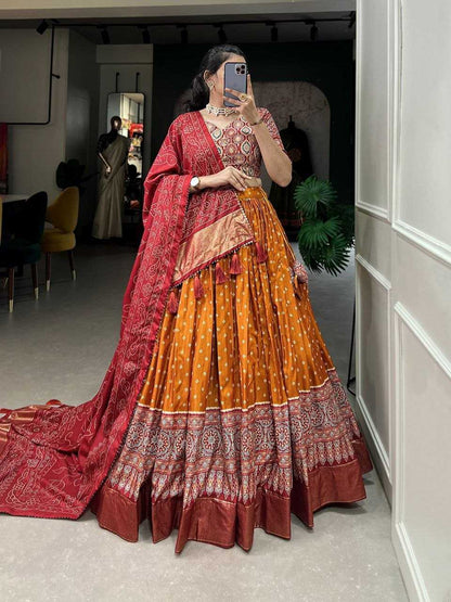 Tussar Silk Pvc Aura  Lehenga