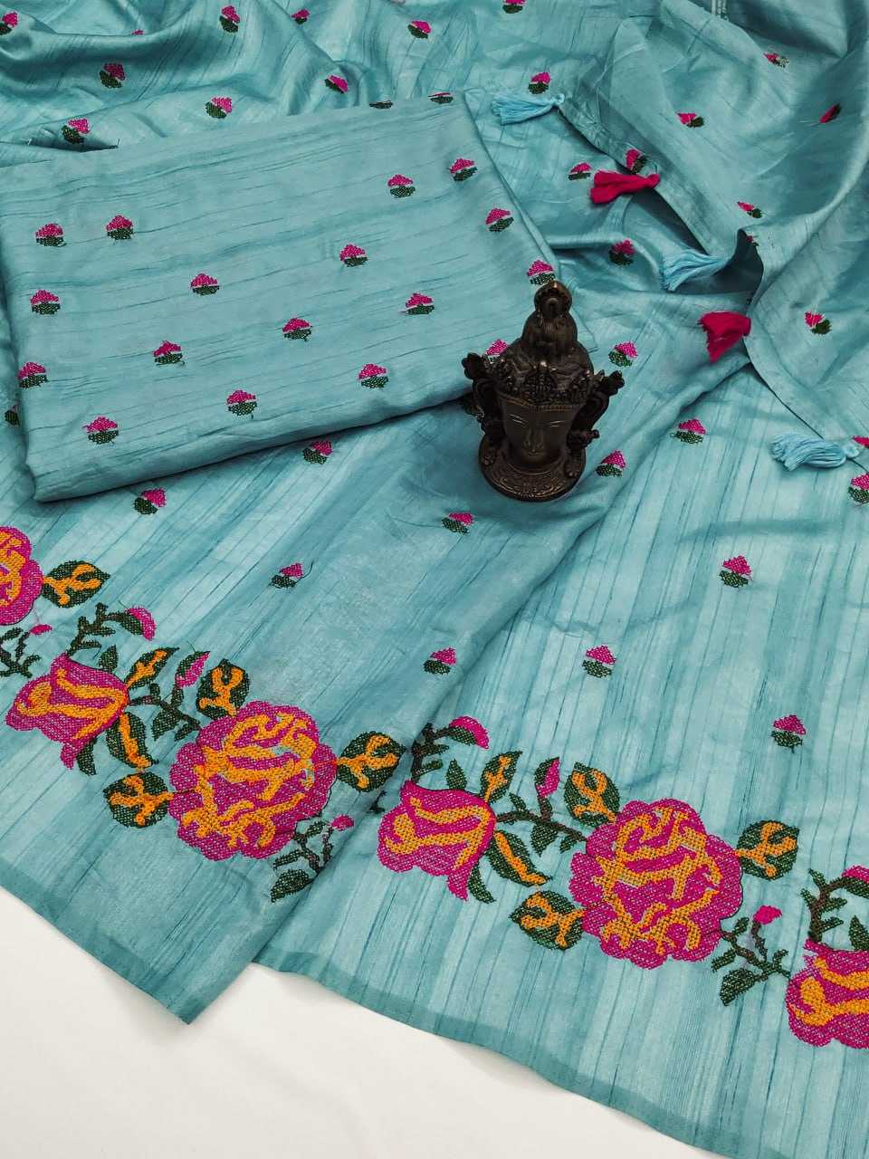 Tussar Silk Rin118 Rgk67 Silk Sarees  Soft Silk Tussar Silk Printed Silk Sarees