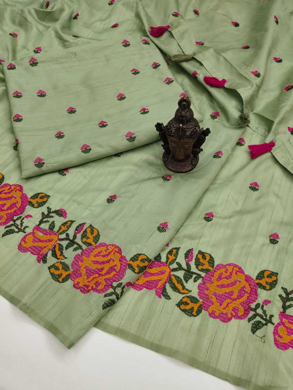 Tussar Silk Rin118 Rgk67 Silk Sarees  Soft Silk Tussar Silk Printed Silk Sarees