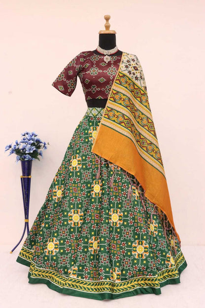 Tussar Silk Rin140 Rlh02 Lehengas  Printed Traditional Navratri Chaniya Choli