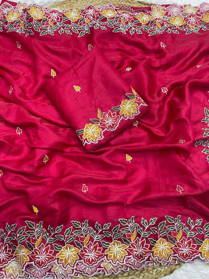 Tussar Silk Rin143 435 Silk Sarees  Soft Silk Tussar Silk Traditional Sarees