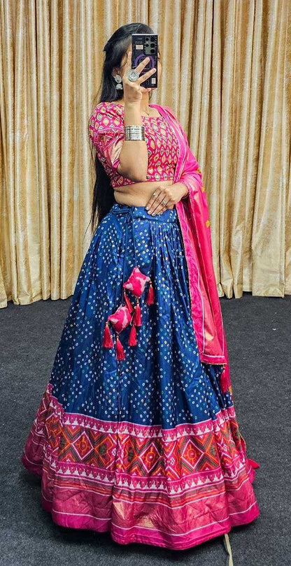 Tussar Silk Rin145 1245 Lehengas  Traditional Printed Lehengas