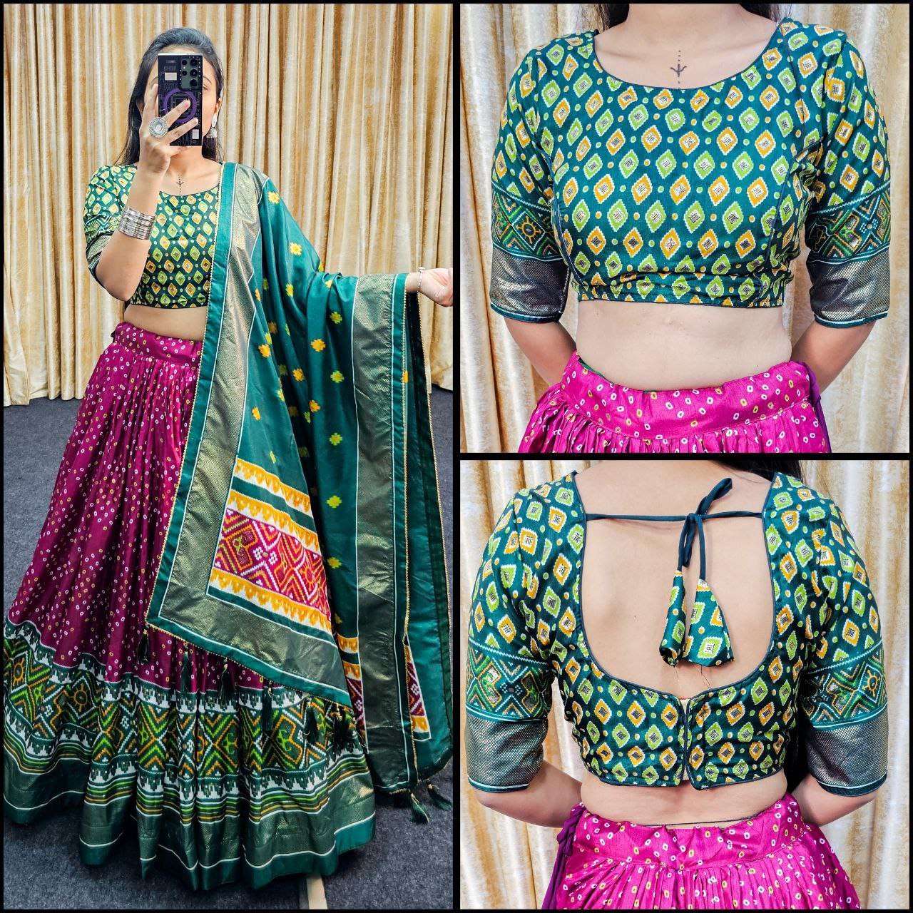 Tussar Silk Rin145 1245 Lehengas  Traditional Printed Lehengas