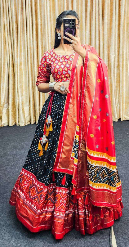 Tussar Silk Rin145 1245 Lehengas  Traditional Printed Lehengas