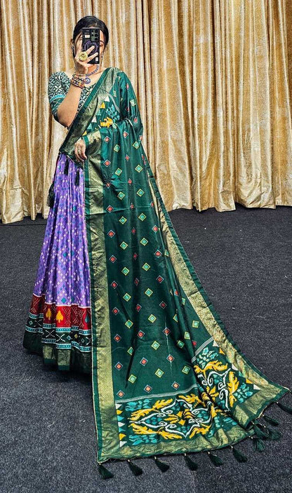 Tussar Silk Rin145 1246 Lehengas  Printed Traditional Silk Lehengas