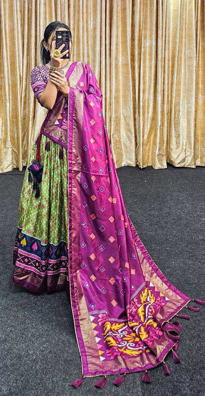 Tussar Silk Rin145 1246 Lehengas  Printed Traditional Silk Lehengas