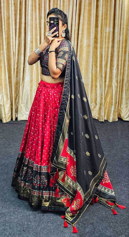 Tussar Silk Rin145 1248 Lehengas  Traditional Silk Printed Lehengas