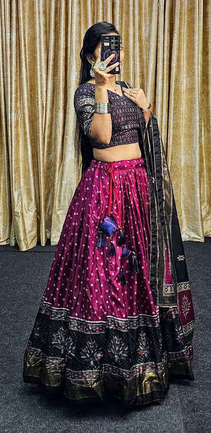 Tussar Silk Rin145 1248 Lehengas  Traditional Silk Printed Lehengas