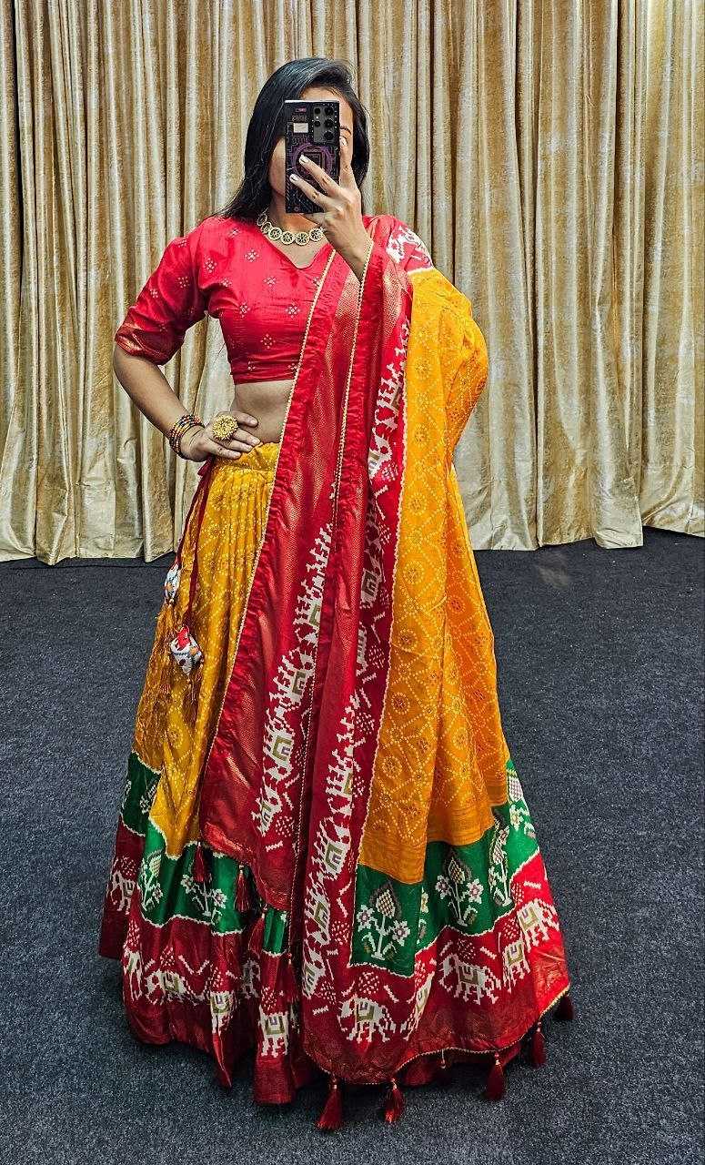 Tussar Silk Rin145 1250 Lehengas  Traditional Silk Printed Lehengas