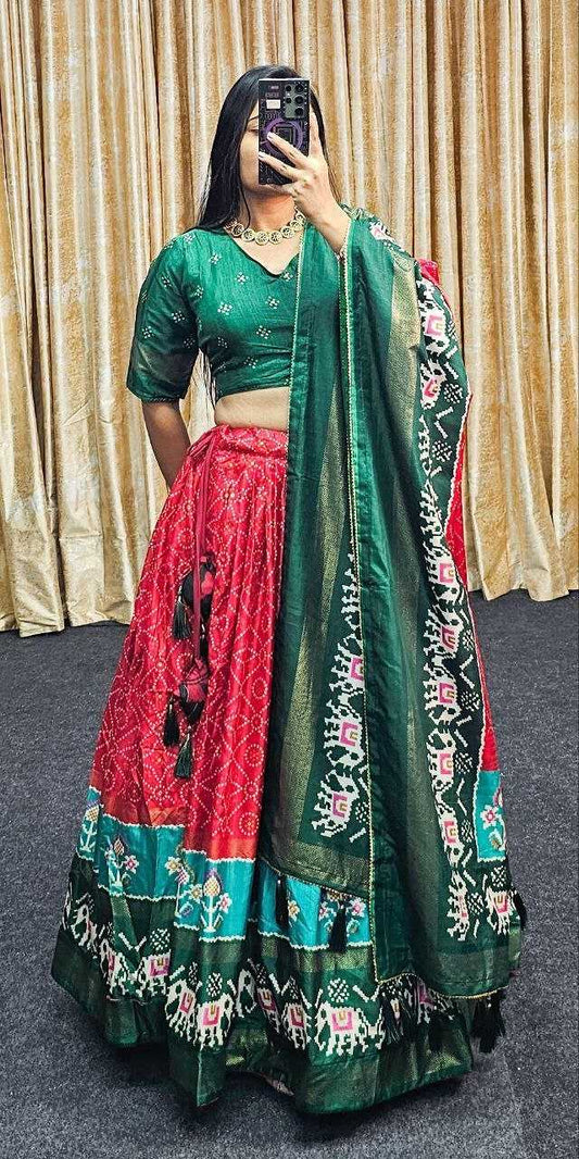 Tussar Silk Rin145 1250 Lehengas  Traditional Silk Printed Lehengas