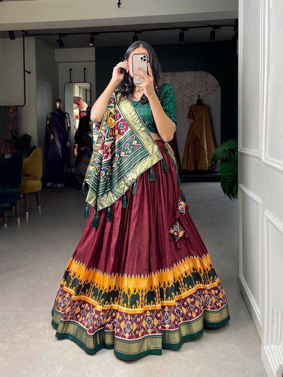 Tussar Silk Rin145 1255 Lehengas  Traditional Printed Silk Lehengas