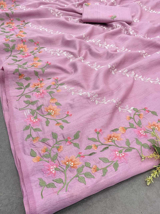 Tussar Silk Rin163 Rae42 Sarees  Tussar Silk Tussar Silk Embroidered Silk Sarees