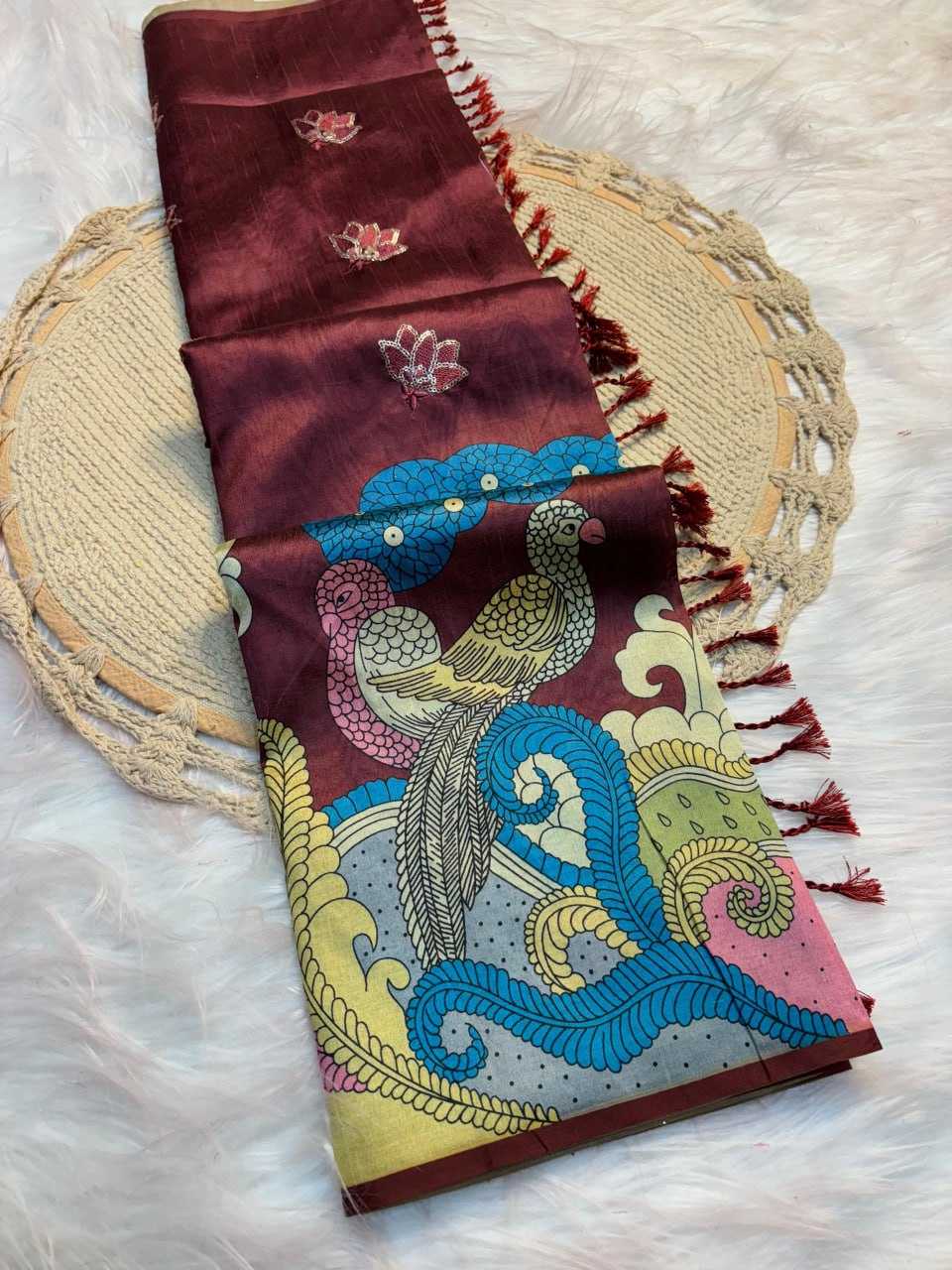 Tussar Silk Rin193 Apn26 Silk Sarees  Tussar Silk Printed Silk Soft Silk Sarees