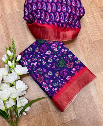 Tussar Silk Rin198 Raa12 Silk Sarees  Soft Silk Tussar Silk Printed Silk Sarees