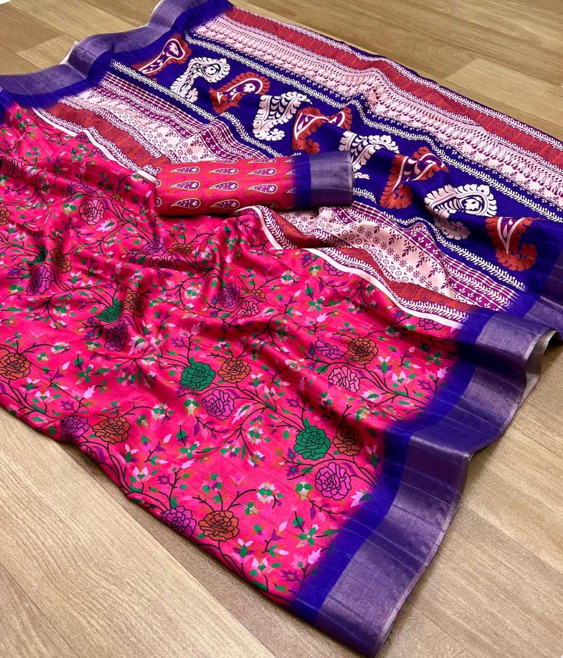 Tussar Silk Rin198 Raa12 Silk Sarees  Soft Silk Tussar Silk Printed Silk Sarees