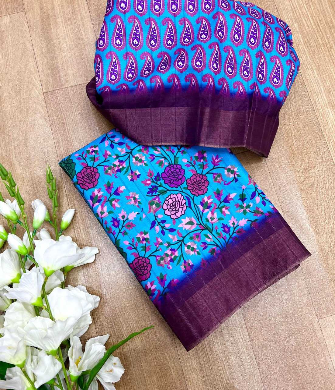 Tussar Silk Rin198 Raa12 Silk Sarees  Soft Silk Tussar Silk Printed Silk Sarees