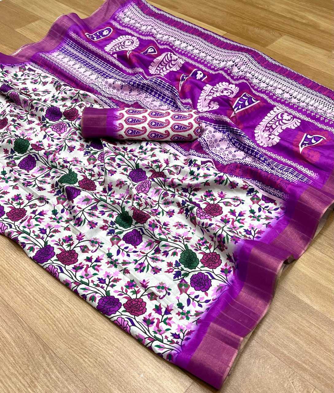 Tussar Silk Rin198 Raa12 Silk Sarees  Soft Silk Tussar Silk Printed Silk Sarees