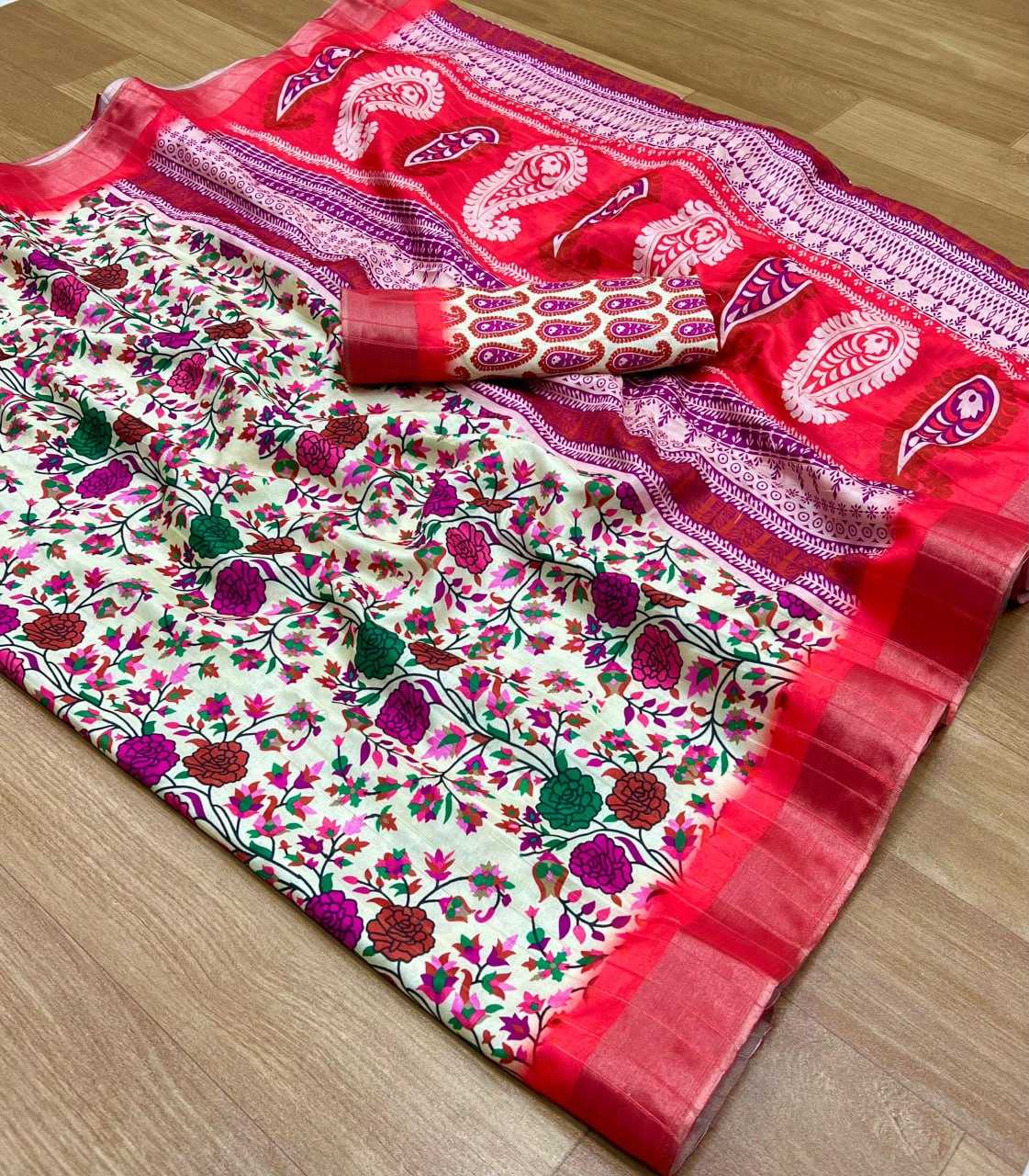 Tussar Silk Rin198 Raa12 Silk Sarees  Soft Silk Tussar Silk Printed Silk Sarees