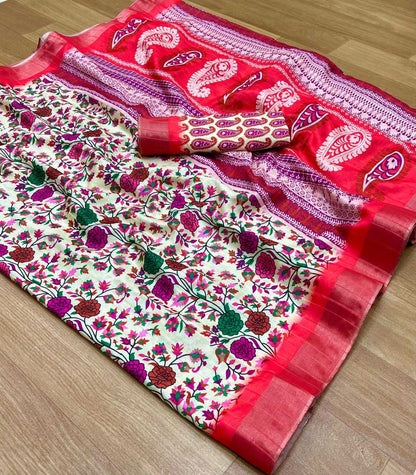 Tussar Silk Rin198 Raa12 Silk Sarees  Soft Silk Tussar Silk Printed Silk Sarees