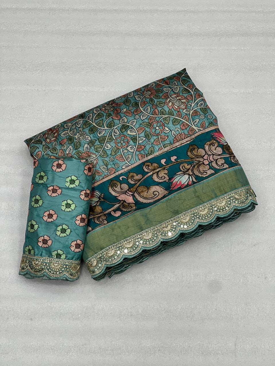 Tussar Silk Rnnc 14 Sarees  Printed Ladies  Kalamkari Sarees E