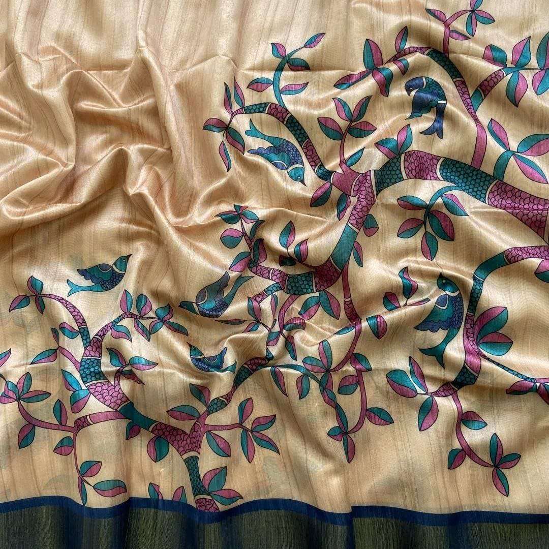 Tussar Silk Rrw 15 Silk Sarees  Soft Silk Tussar Silk Printed Silk Sarees