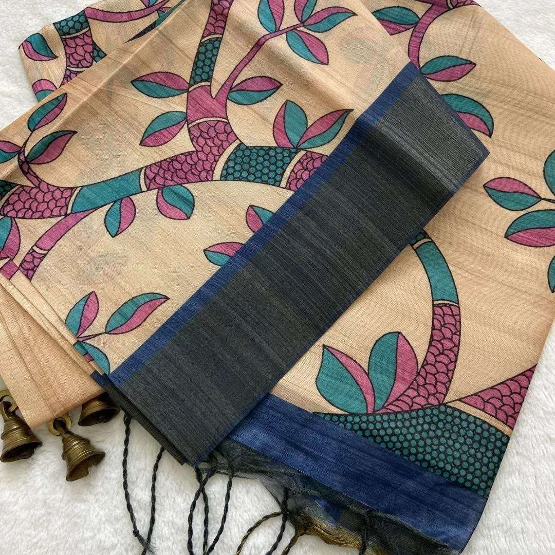 Tussar Silk Rrw 15 Silk Sarees  Soft Silk Tussar Silk Printed Silk Sarees