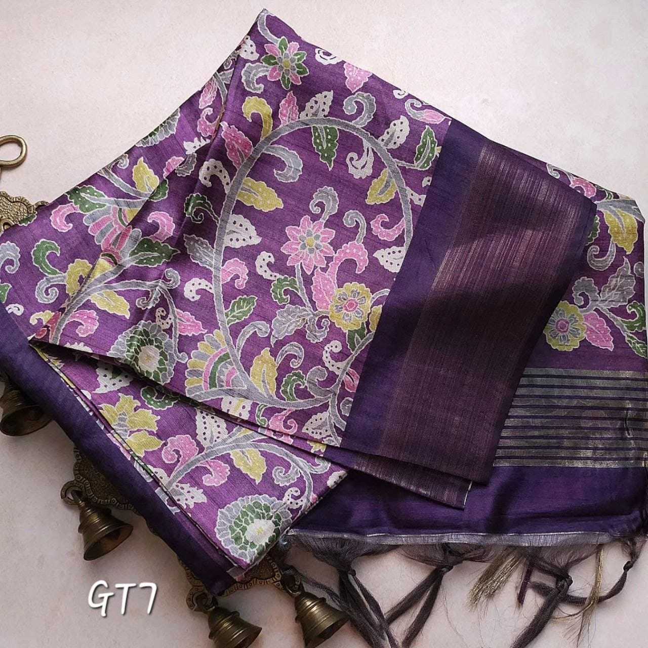 Tussar Silk Rrw 16 Sarees  Printed Ladies Kalamkari Sarees