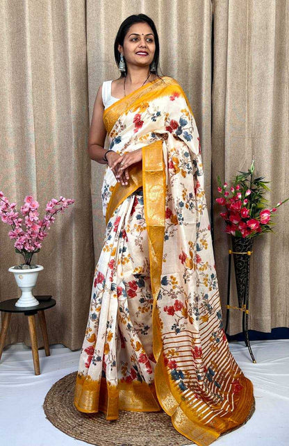 Tussar Silk Rwc 22 Sarees  Fancy Printed Ladies  Sarees