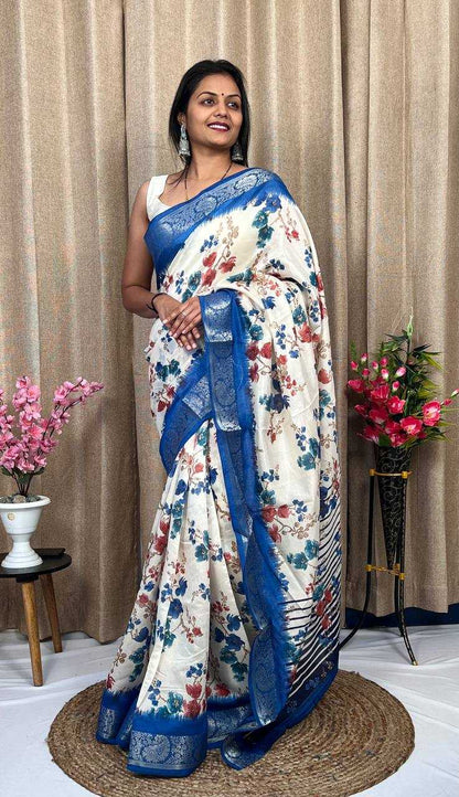 Tussar Silk Rwc 22 Sarees  Fancy Printed Ladies  Sarees