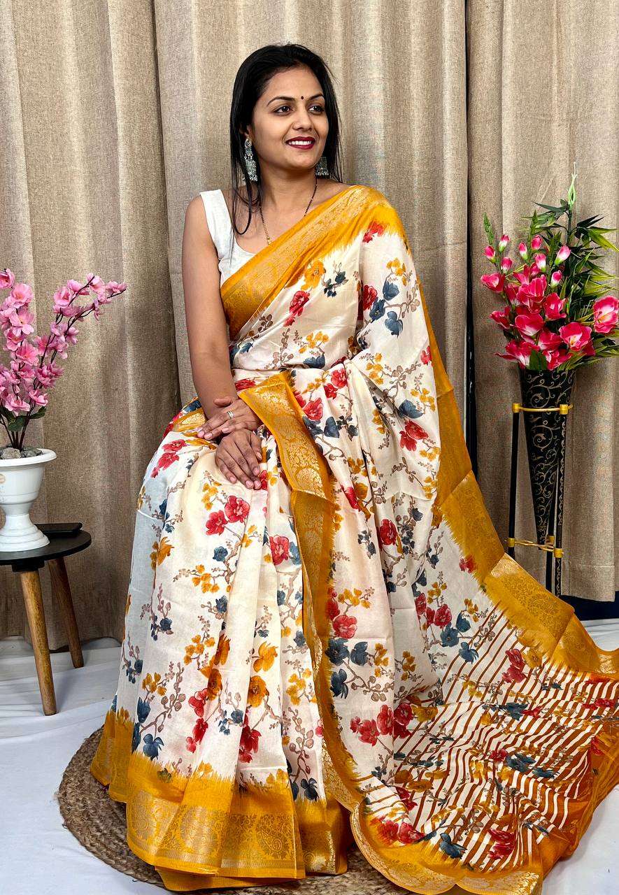 Tussar Silk Rwc 22 Sarees  Fancy Printed Ladies  Sarees