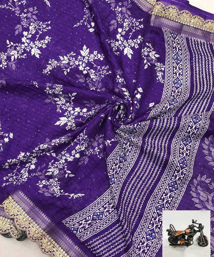 Tussar Silk Rwc Patti  Sarees