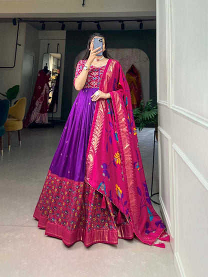 Tussar Silk Ygf 5019  Gowns