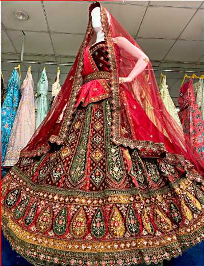 Velvet Kpd 22 Lehengas  Bridal Wedding Designer Lehengas