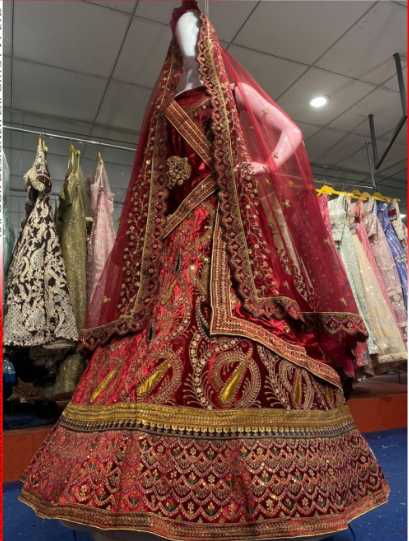 Velvet Kpd 27 Lehengas  Bridal Wedding Designer Lehengas