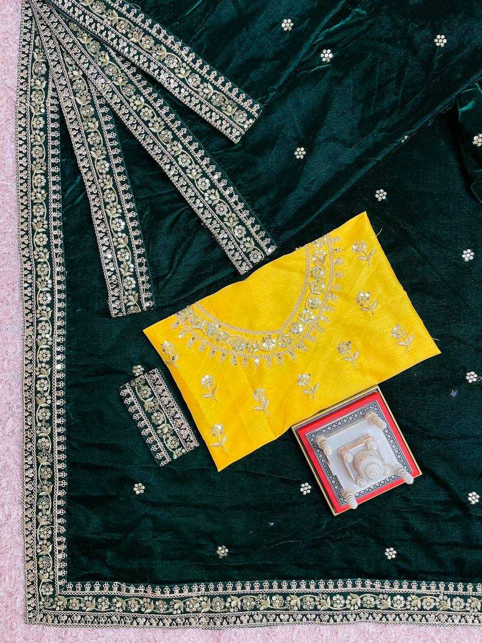 Velvet Rst 396 Sarees  Velvet Embroidered Fancy Sarees