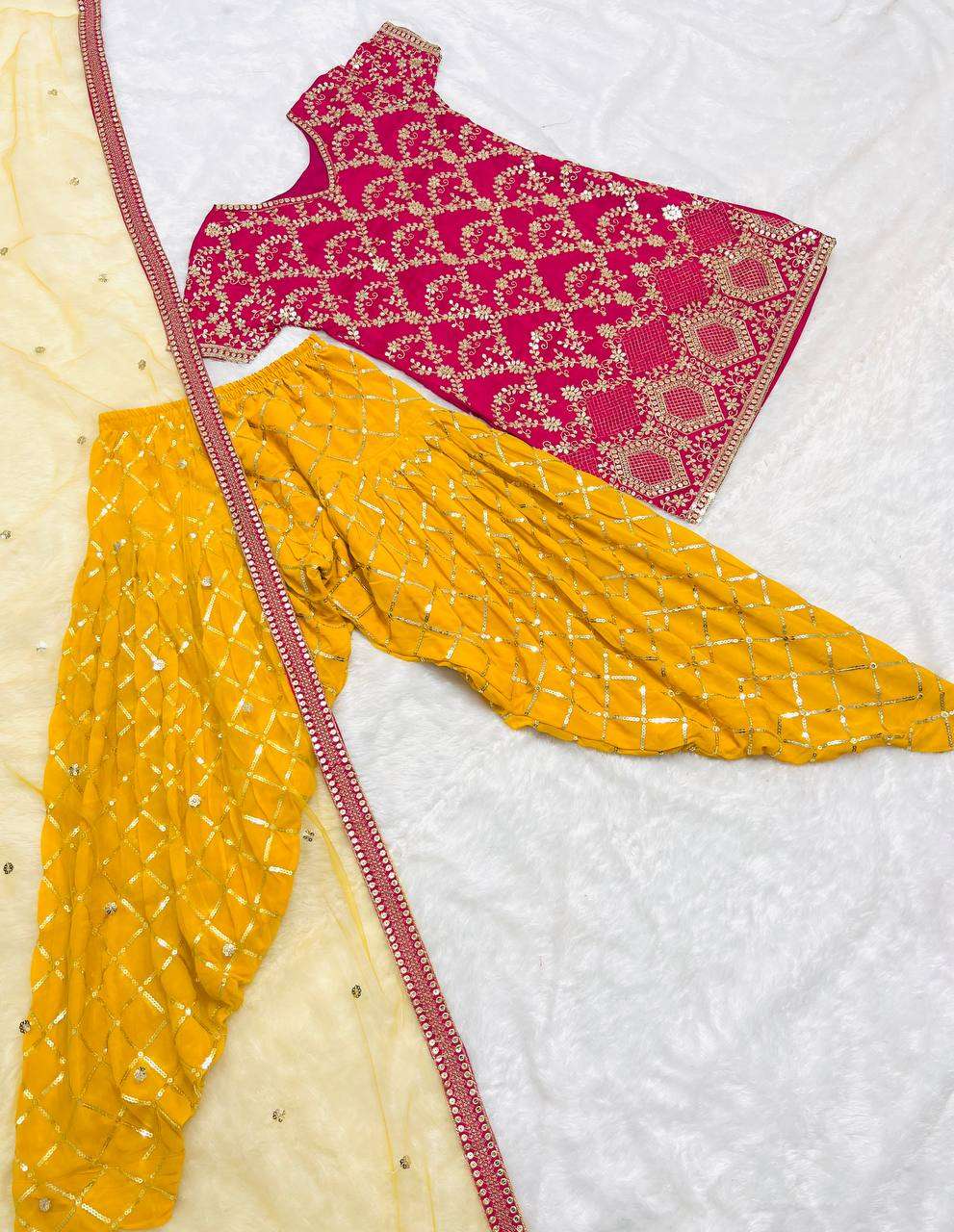 Vichitra Silk Kesh122 485 Suits & Dresses  Embroidery Patiala Ladies Salwar Ladies Silk Dhoti Salwar Punjabi Suits