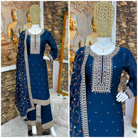 Vichitra Silk Kesh147 214 Suits & Dresses Islamic Colthing  Ladies Pakistani Embroidery Ladies Silk Suits