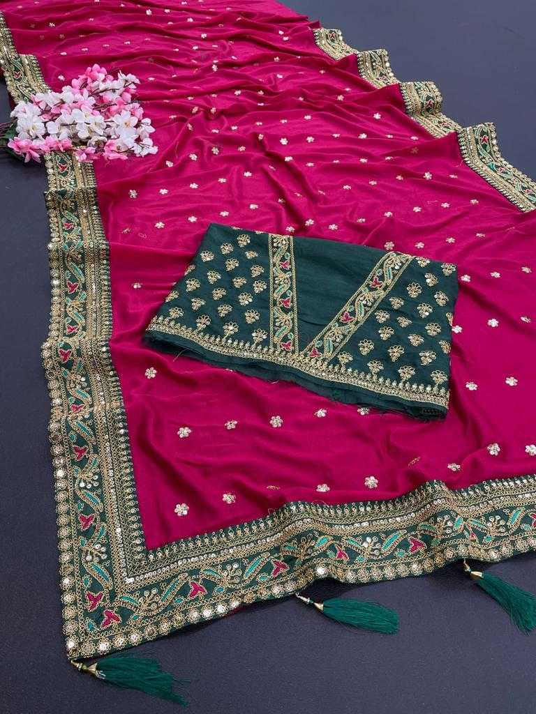 Vichitra Silk Rin134 71 Sarees  Designer Sequence Heavy Work Diwali Collection Karwa Chauth Sarees