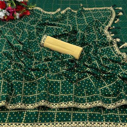 Vichitra Silk Rdd 01-A Sarees  Printed Ladies Bandhani Bandhej Sarees