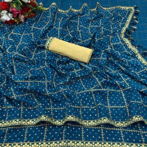 Vichitra Silk Rdd 01-A Sarees  Printed Ladies Bandhani Bandhej Sarees