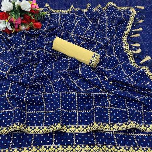 Vichitra Silk Rdd 01-A Sarees  Printed Ladies Bandhani Bandhej Sarees