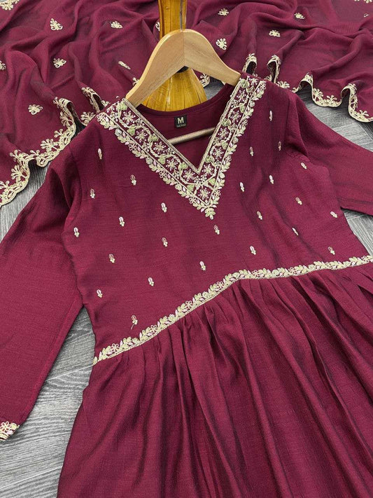 Vichitra Silk Rin174 Sameera Suits & Dresses  Ladies Embroidery Long Kurti `Suits Manufacture