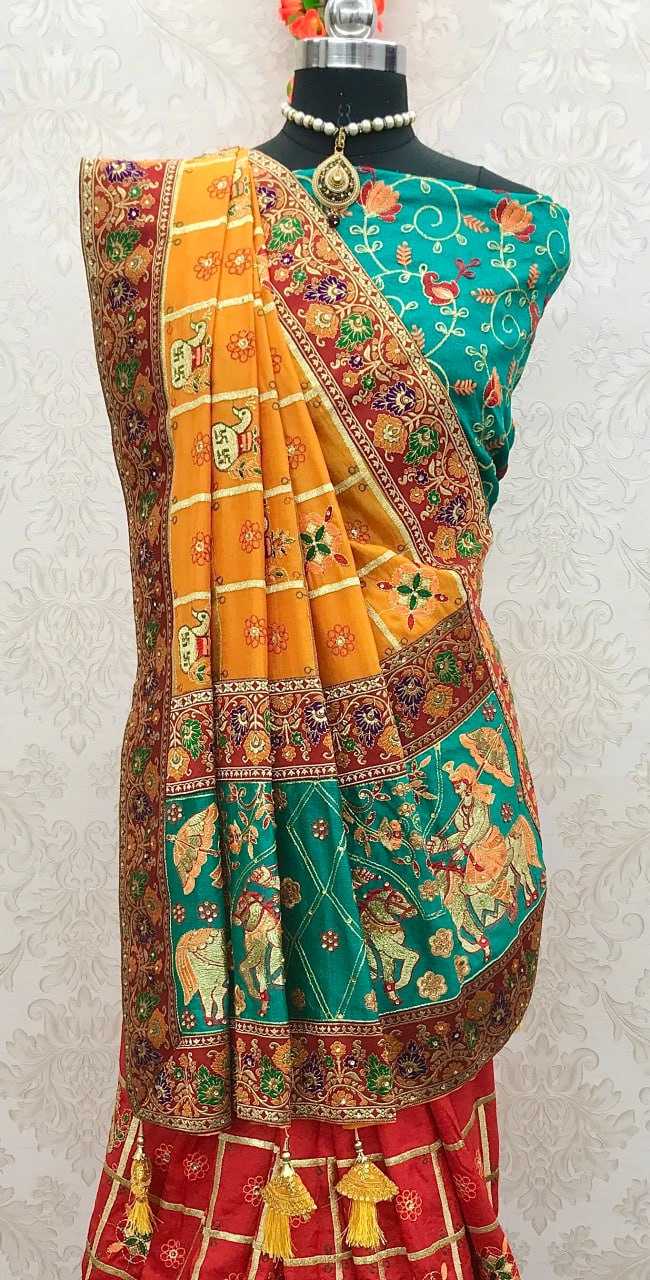 Vichitra Silk Rsc Panetar-107 Silk Sarees  Heavy Silk Soft Silk Patola Sarees E