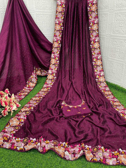 Vichitra Silk Rvt 616 Sarees  Fancy Lace Border Sarees