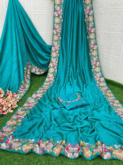 Vichitra Silk Rvt 616 Sarees  Fancy Lace Border Sarees