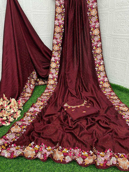 Vichitra Silk Rvt 616 Sarees  Fancy Lace Border Sarees