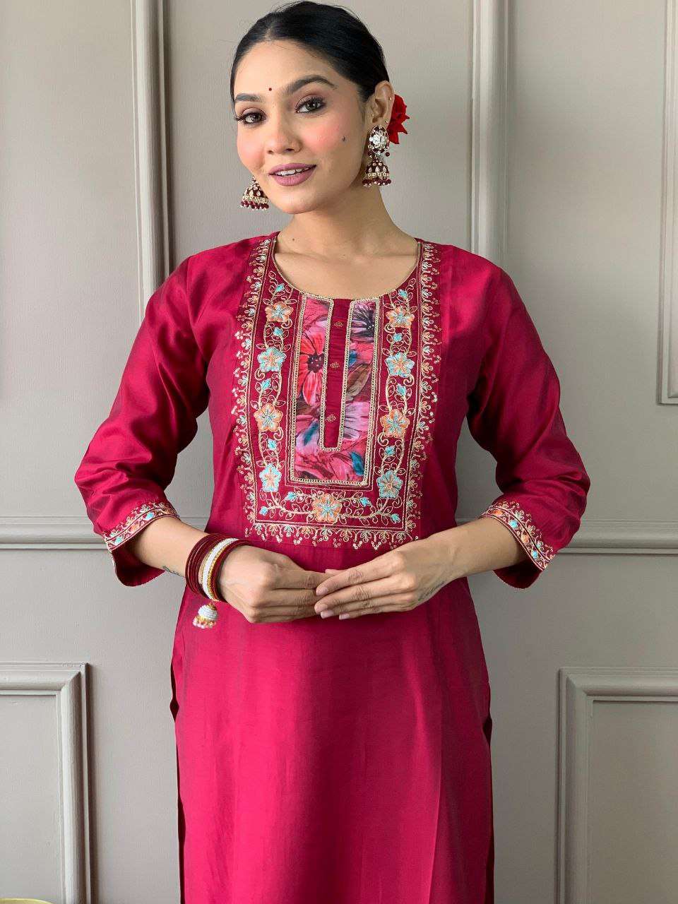 Viscose Chanderi Jnc 254 Suits & Dresses  Ladies Salwar Chanderi Suits