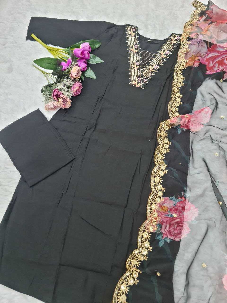 Viscose Chanderi Rin174 446 Suits & Dresses  Ladies Embroidery Long Kurti Chanderi Suits Manufacture