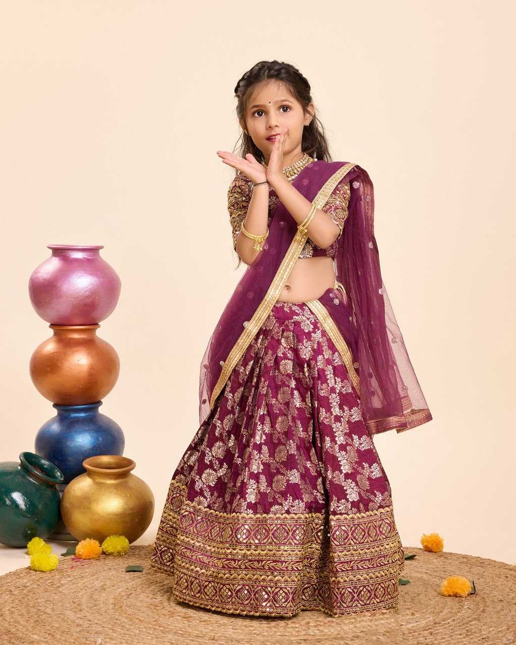 Viscose Kesh109 Rrkt27 Kids Wear  Kids Lehengas